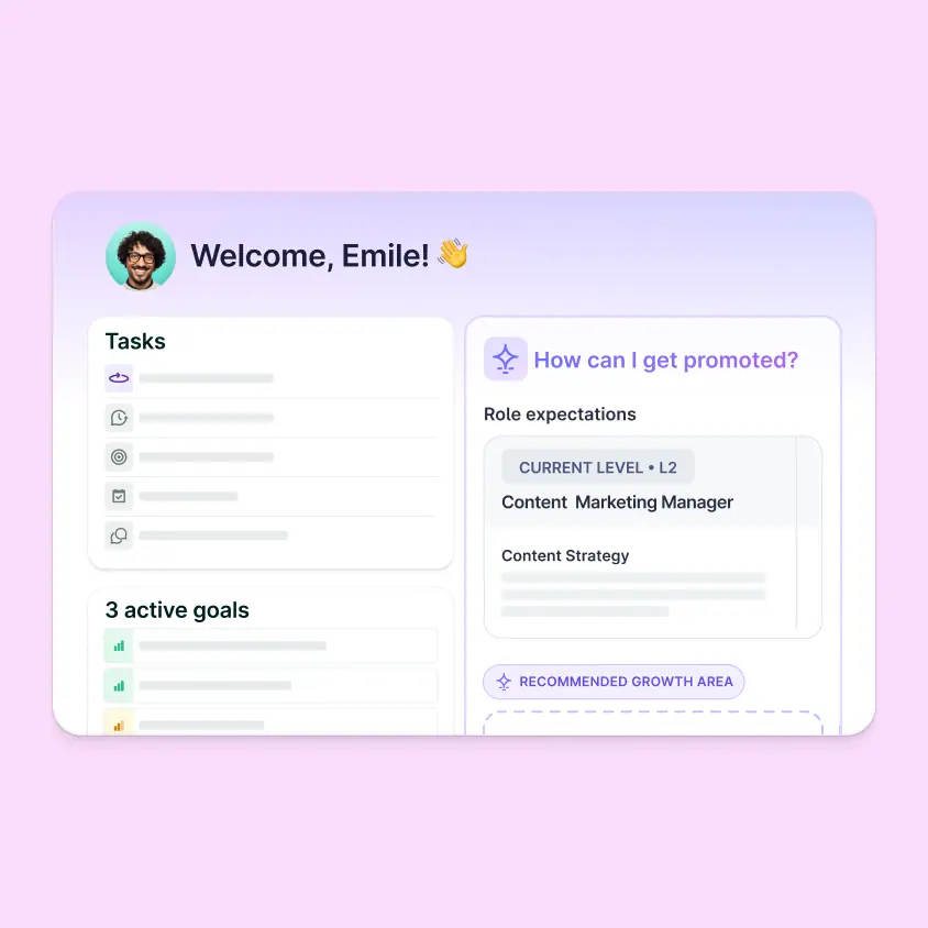 UI of AI personalized coaching